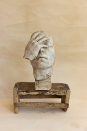 1930-1940s Mussolini Era 'See No Evil' Sculpture