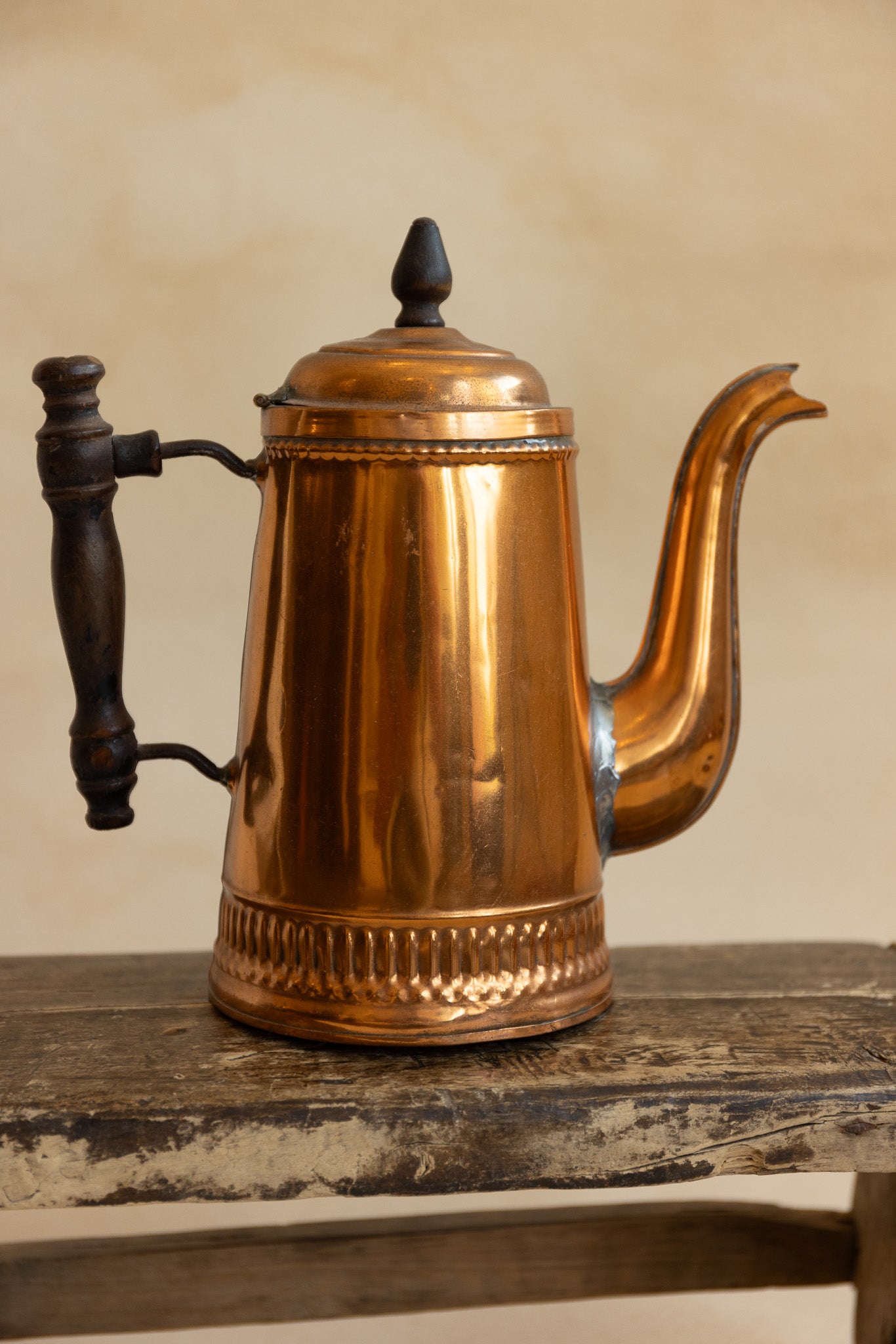 20th c. Copper Coffee Pot