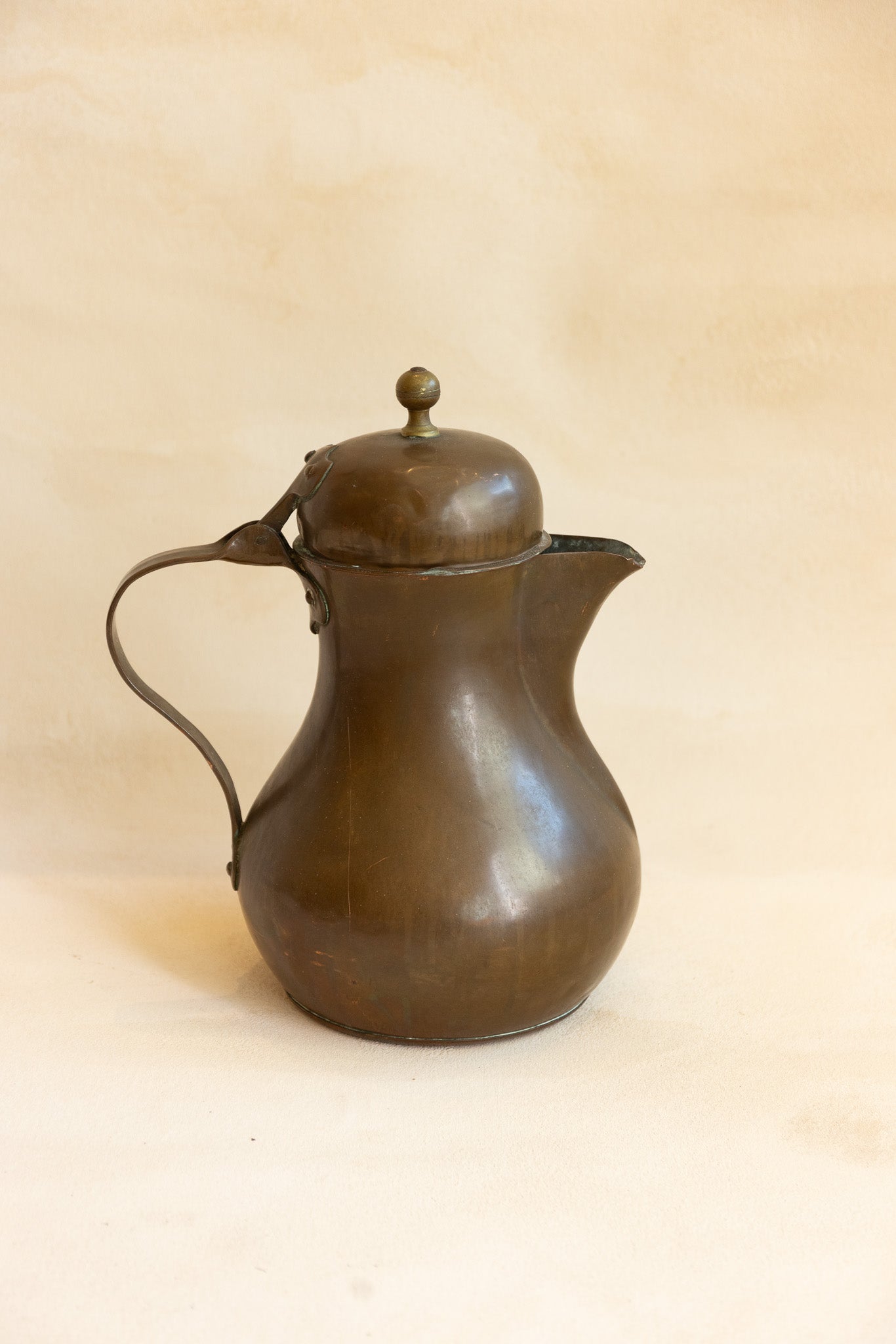 19th c. Hand-hammered Copper Pitcher