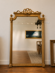 19th c. Large French Louis XVI Ribbon Mirror