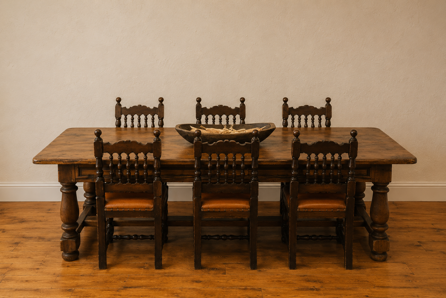 Late 17th c. Italian Baroque Walnut Refectory Table