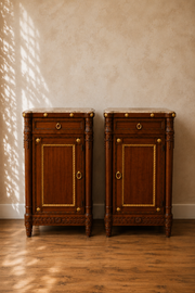 Pair of Late 19th c. Neoclassical Nightstands