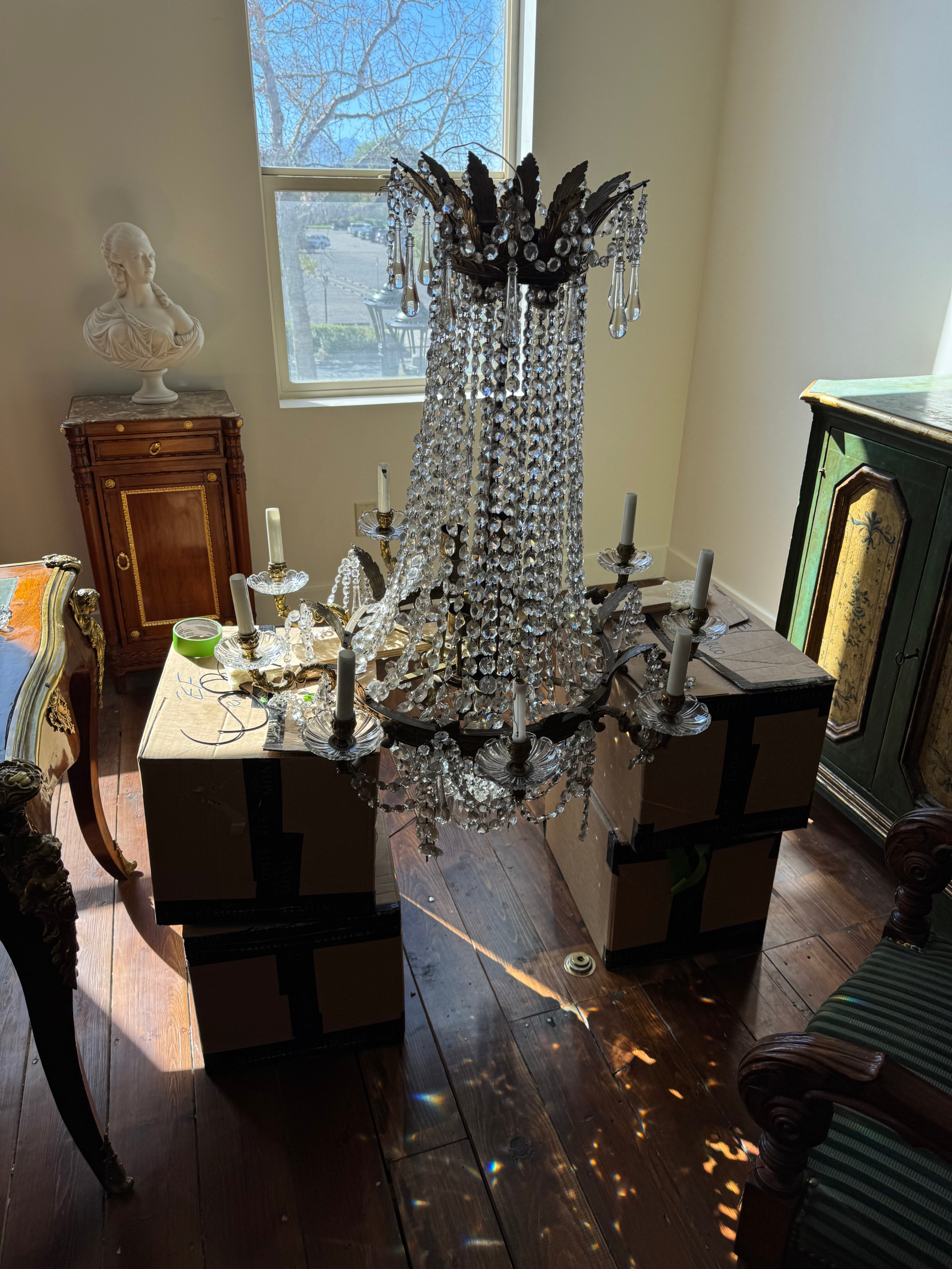 19th Century Spanish Waterfall Chandelier